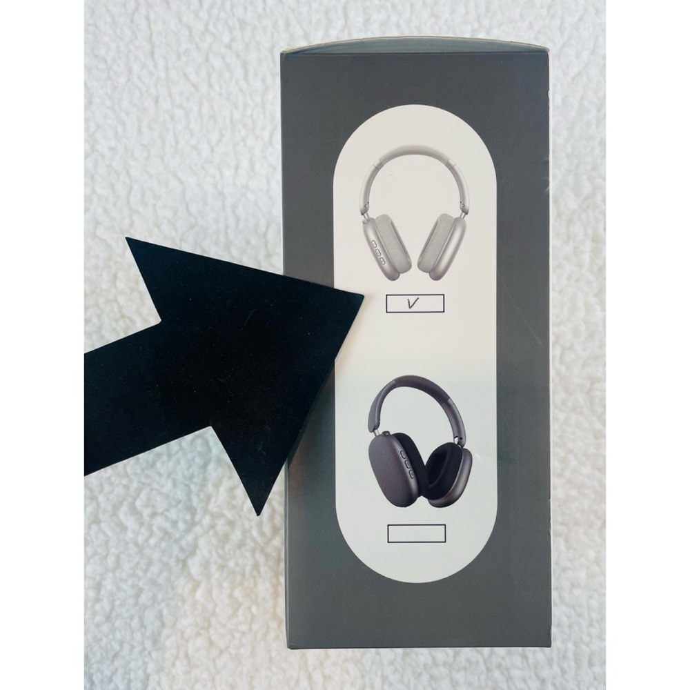 (NIB) Silver Wireless Over-The-Ear Headphones - Picture 3 of 9